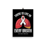 Lung Cancer Awareness Life In Every Breath Matte Poster - The Awareness Store