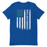 Mental Health Awareness USA Flag Unisex T-Shirt