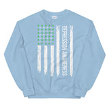 Depression Awareness USA Flag Sweatshirt