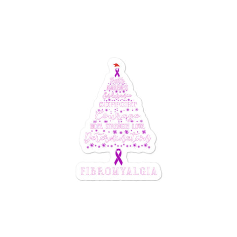 Fibromyalgia Awareness Christmas Hope Sticker - The Awareness Store