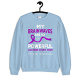 Epilepsy Awareness Doctors Study My Brainwaves Sweatshirt - The Awareness Store