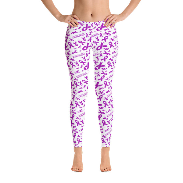 Domestic Violence Awareness Ribbon Pattern Leggings – The Awareness Store