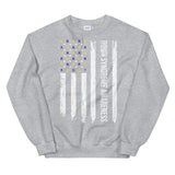 Down Syndrome Awareness USA Flag Sweatshirt