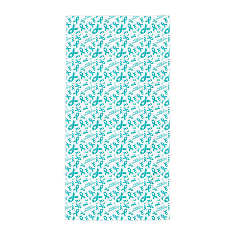 Anxiety Awareness Ribbon Pattern Beach Towel - The Awareness Store