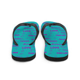 Suicide Awareness Be Kind Pattern Flip-Flops - The Awareness Store