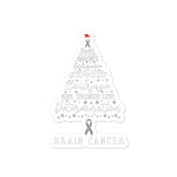 Brain Cancer Awareness Christmas Hope Sticker - The Awareness Store