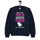 Breast Cancer Awareness You Can't Scare Me Halloween Sweatshirt