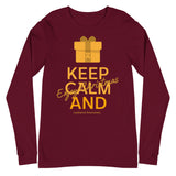 Leukemia Awareness Keep Calm and Enjoy Christmas Long Sleeve T-Shirt