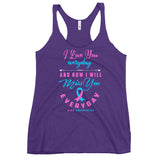 SIDS Awareness I Will Miss You Everyday Women's Racerback Tank Top