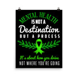 Mental Health Awareness Not A Journey But A Process Matte Poster