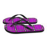 Lupus Awareness Tartan Pattern Flip-Flops