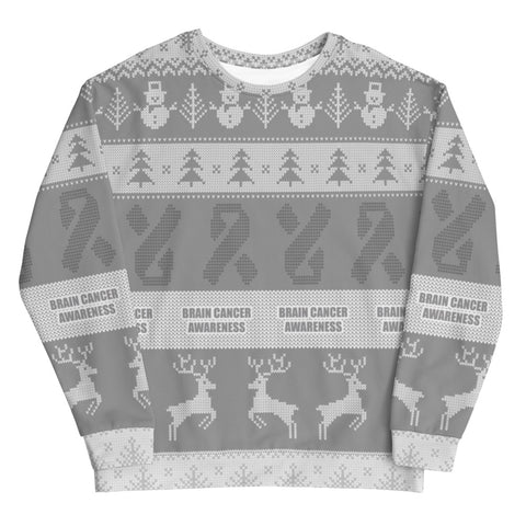 Brain Cancer Awareness Christmas Jumper Sweatshirt - The Awareness Store