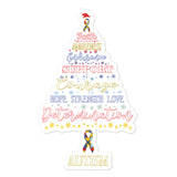 Autism Awareness Christmas Hope Sticker