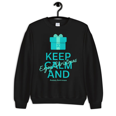 Anxiety Awareness Keep Calm and Enjoy Christmas Sweater - The Awareness Store