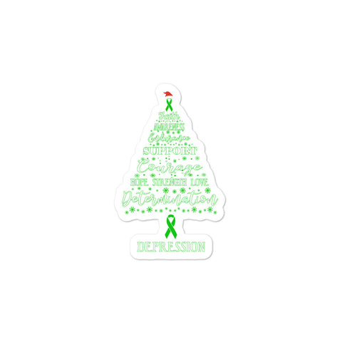 Depression Awareness Christmas Hope Sticker - The Awareness Store