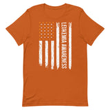 Leukemia Awareness USA Flag Unisex T-Shirt