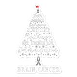 Brain Cancer Awareness Christmas Hope Sticker - The Awareness Store