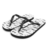 Lung Cancer Awareness Be Kind Pattern Flip-Flops - The Awareness Store