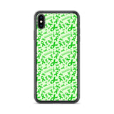 Muscular Dystrophy Awareness Ribbon Pattern iPhone Case