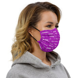 Cystic Fibrosis Awareness Be Kind Pattern Premium Face Mask