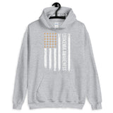 Leukemia Awareness USA Flag Hoodie