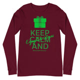 Mental Health Awareness Keep Calm and Enjoy Christmas Long Sleeve T-Shirt - The Awareness Store