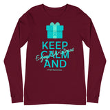 PTSD Awareness Keep Calm and Enjoy Christmas Long Sleeve T-Shirt