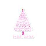 Breast Cancer Awareness Christmas Hope Sticker