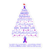 Rheumatoid Arthritis Awareness Christmas Hope Sticker