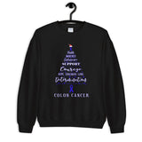 Colon Cancer Awareness Christmas Hope Sweatshirt