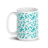 PCOS Awareness Ribbon Pattern Mug