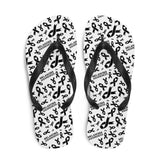 Melanoma Awareness Ribbon Pattern Flip-Flops - The Awareness Store