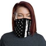 Brain Cancer Awareness USA Flag Washable Face Mask / Neck Gaiter