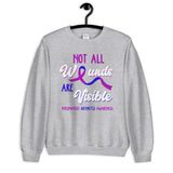 Rheumatoid Arthritis Awareness Not All Wounds Are Visible Sweatshirt - The Awareness Store