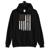 Leukemia Awareness USA Flag Hoodie