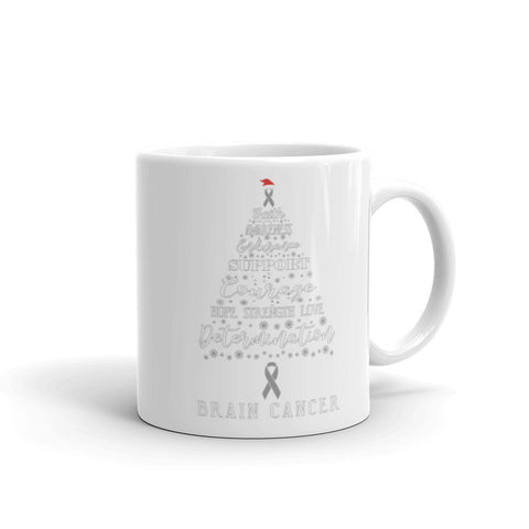 Brain Cancer Awareness Christmas Hope Mug - The Awareness Store