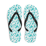 Anxiety Awareness Ribbon Pattern Flip-Flops - The Awareness Store