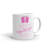 Breast Cancer Awareness Keep Calm and Enjoy Christmas Mug