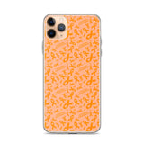 Leukemia Awareness Ribbon Pattern iPhone Case