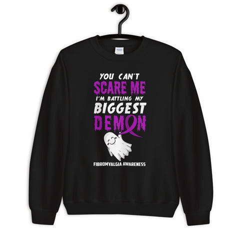 Fibromyalgia Awareness You Can't Scare Me Halloween Sweatshirt - The Awareness Store