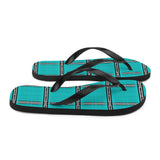 Ovarian Cancer Awareness Tartan Pattern Flip-Flops