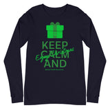 Mental Health Awareness Keep Calm and Enjoy Christmas Long Sleeve T-Shirt - The Awareness Store