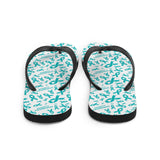 Anxiety Awareness Ribbon Pattern Flip-Flops - The Awareness Store