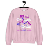 Rheumatoid Arthritis Awareness Not All Wounds Are Visible Sweatshirt - The Awareness Store