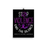 Domestic Violence Awareness End The Silence Matte Poster