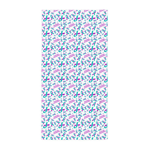 Suicide Awareness Ribbon Pattern Beach Towel - The Awareness Store