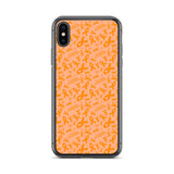 Leukemia Awareness Ribbon Pattern iPhone Case