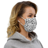 Melanoma Awareness Ribbon Pattern Premium Face Mask