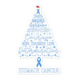 Stomach Cancer Awareness Christmas Hope Sticker