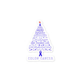 Colon Cancer Awareness Christmas Hope Sticker - The Awareness Store